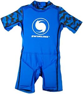 SWIMLINE Blue Swim Trainer Floating Vest Suit For Kids & Toddlers Ages 4+ Boys/Girls -Comfortable Zip Up Buoyant Foam Swimming Life Jackets Puddle Jumpers 40-55 Pounds Lbs Children Learning Swimwear