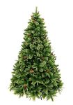 True Nature Beauty Pine Full Shape Hinged Construction Decorated Realistic Christmas Tree (6ft Un-lit)