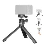 SMALLRIG Portable Mini Desktop Tripod, Aluminum Alloy Compact Small Tabletop Tripod with 360° Ball Head, 1/4 Screws Quick Release Plate for DSLR，Camera, Phone, Load up to 11 Pounds - 4630