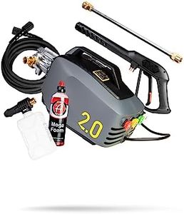 Adam's Polishes Active Pressure Washer 2.0 & Mega Foam Car Soap (5 Item) Powerful, Lightweight, Portable Electric Pressure Washer Sprayer | 1800 PSI, 2.0 GPM | for Car Home Auto Patio RV Motorcycle
