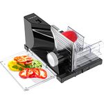 Fold Electric Slicer, COOKLEE 2 Modes Slicer Machine 160W Meat Slicer Machine for Home Food Deli Cheese Bread Specialist Cutting Machine 18mm Adjustment 13 * 10.5 * 7 in