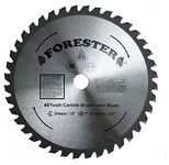 FORESTER Brush Cutter Blade - Forester 10-Inch x 40 Tooth Carbide Tip Metal Cutting Attachment Blades for Grass Hedge Trimmer Brush Cutters Weed Eater 1" Arbor with 20mm Adapter Attachments