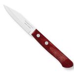 TRAMONTINA Polywood Stainless Steel Vegetable & Fruit Knife/Chaku,7.6cm/3" | Straight/Plain Edge | Treated Brazilian Polywood Handle |Impact Resistant |Heat Resistant |Dishwasher Safe |5 Yr Warranty*