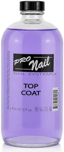 PRONAIL - Nail Polish Top Coat 16 Oz - Professional Strength, Long Lasting, Manicure and Pedicure, High Gloss Shine and Chip Resistant