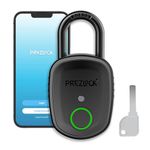 Prezlock Smart Fingerprint Padlock with Key, Biometric Padlock with APP, Suitable for Outdoor and Heavy Duty, IP65 Waterproof.