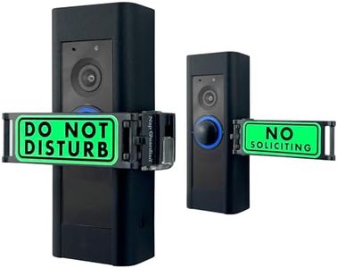 Do Not Disturb Doorbell Cover Sign, No Tools Required, Fits Over any Push Button or Video Doorbell
