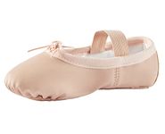 Lily's Locker - Ballet Shoes for Girls Full Sole Leather Dance Shoes for Children and Adults (Beige, 8.5 UK Child)