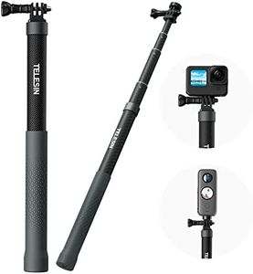 Selfie Stick Long Pole Invisible for GoPro Insta360 (120cm/47.2in), Carbon Fiber Waterproof Extension Monopod for Go Pro Max Hero 13 12 11 10 9 8 7 DJI Action 5 Pro Pocket 3 Insta 360 X3 GO3 Ace Pro 2