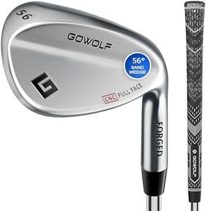 Gowolf 56 Degree Wedge Right Hand - Forged Golf Wedges Full Face for Men, Premium Gap Wedges Sand Wedge Lob Wedge Golf Club for Men, Great Golf Gifts - CNC Milled Face for More Spin (Chrome 56 Degree)