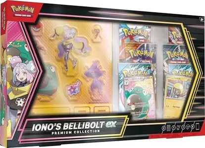 Pokemon TCG: Iono’s Bellibolt ex Premium Collection - 6 Packs, Promos
