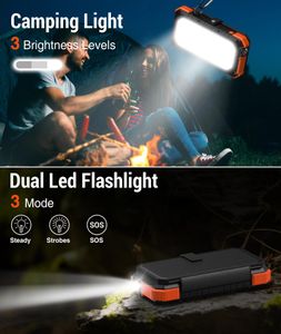 BLAVOR 20000mAh Solar Power Bank – 4 Foldable Panels, Fast Charging