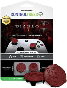 KontrolFreek Diablo IV Performance Thumbsticks for Xbox One (XB1) and Xbox Series X (XBX) Controller | 2 Low-Rise | Red & Black