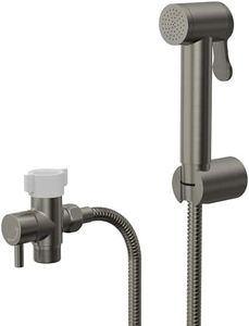GRANDJOY Bidet Faucet for Toilet, Solid Brass Handheld Sprayer Kit, Cloth Diaper Washer with Hose & Holder, Wall Mount Jet Spray for Personal Hygiene, Pet Bathing & Cleaning, Brushed Nickel