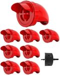 [8 Pack] Aopchry Automatic Chicken Feeder (Red), Chicken Feeders No Waste Feed, Egg Shaped Thickened Design, Rain-Proof, Suitable for Various Poultry, with Mounting Hole Opener