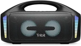 Tribit StormBox Blast Portable Speaker: 90W Loud Stereo Sound with XBass, IPX7 Waterproof Bluetooth Speaker with LED Light, PowerBank, Bluetooth 5.3&TWS, Custom EQ, 30H Playtime for Outdoor