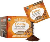 Four Sigmatic Think Instant Mushroom Coffee | Arabica Instant Coffee Singles with Lion's Mane, Chaga and Rhodiola | Organic Mushroom Coffee Instant Mix for Better Focus and Immune Support | 10 Packets