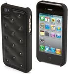 Muvit Club Back Hard Polycarbonate Case for iPhone 4S/4 Black/Black