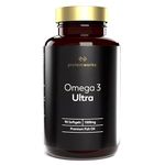 Protein Works - Ultra Omega 3 Fish Oil Softgels | Super High Strength | 1000mg | 330mg EPA & 220mg DHA | Supports Brain & Heart Function | 90 Softgels