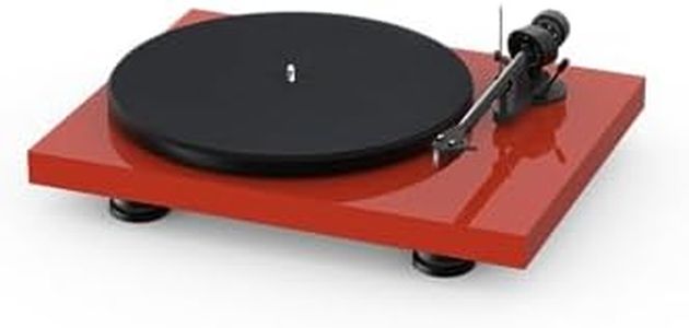 Pro-Ject Debut Carbon EVO, Audiophile turntable with Carbon Fiber tonearm, Electronic Speed Selection and pre-mounted Ortofon 2M Red phono cartridge (High Gloss Red)