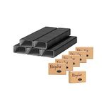 NatSumeBasics Black Metallic Staples 26/6 Standard Stapler Refill Staple, 1000pcs Colored Staples Per Pack Total 6 Pack 6000pcs (Black, 6 Pack)