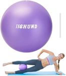 jjshund 25cm Pilates Ball, 9,8 Inch Small Exercise Ball Mini Yoga Ball Gym Ball for Home Gym Pilates, Yoga, Balance, Core Training, Stability, Stretching with Inflation Straw (Purple)