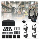 SYNCO XTALK XPRO5 Wireless Intercom Headset, 5 Person 2.4GHz Full Duplex Wireless Communication Headset System with Noise Reduction 500m/1640ft 24H Battery Life for Film TV Production Teamwork Event