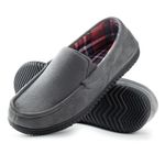 RockDove Men's Alexander Flannel Lined Loafer Slipper, Size 9 UK Men, Charcoal