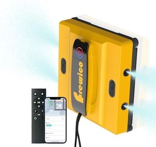 Frewico Window Cleaning Robot with 5.6KPa Suction, AI Path Planning, Deep Edge Cleaning, Washable Rag, 4-Nozzle Spray for Glass, Mirrors and Shower Doors, 100-240V, 60dB Ultra-Quiet