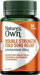 Nature's Own Cold Sore Relief Double Strength Tablets 50 - Relieves Facial Cold Sore Symptoms - Helps to Reduce Occurence of Facial Cold Sores - Supports Collagen Formation