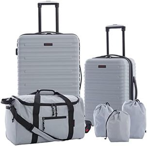 Travelers Club 6 Piece Orion Luggage and Travel Accessories Set, Grey