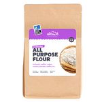 Raw Himalayas T55 All Purpose Flour (1 Kg), Unbleached | Tasty Breads | Sourdoughs | Muffins | Cookies | Waffles | Pancakes | Puff Pastries | Crackers | Pies | High Protein | Himalayan flour