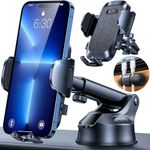 2024 Upgraded Pro Version Phone Holder for Car [Patent & Safety Certs] (Bumpy Roads Friendly) Universal Long Arm Military-Grade Strong Suction Cell Phone Mount Car Dashboard Windshield Vent,Black