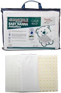 Cuscino Antisoffoco Neonato (100% MEMORY FOAM e OEKO-TEX®), Cuscino Neonato Traspirante 40x30 (100% MADE IN ITALY), Cuscino Neonato Antisoffoco 6 Mesi - 2 Anni