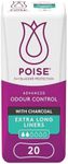 Poise Charcoal Extra Long Liners for Bladder Leaks 20 Count