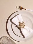 Glimpse Homes Elegant Napkin Rings for Dining Table, Maple Leaf (6)