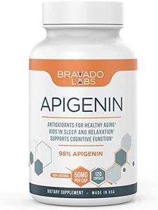 Bravado Labs Premium Apigenin Supplement - Pure, Concentrated Apigenin for Improved Sleep, Mood - Powerful Antioxidant Apigenin Pills for Prostate, Healthy Aging Support - 120 ct