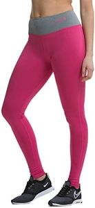 TCA Women's Pro Performance Supreme High Waisted Yoga Running Leggings - Cabaret/Grey Marl, M