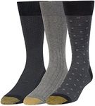 GOLDTOE Men's Dress Crew Socks, 3 P