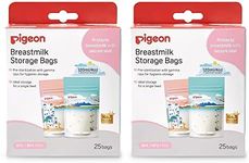 Pigeon Breast Milk Storage Bag, Disposable Self Standing Bag, 5 Colorful Design, 50 Pcs (Pack of 2), 4 Oz