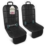 SOVARA® Car Seat Protectors for Child Seats (2 Pack) – Customised for isofix car seats for 0-12 years, durable waterproof 600D fabric, car seat protector with 2 storage pockets for baby accessories
