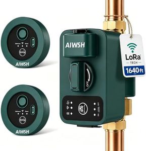 Smart Water Auto Shut Off Valve & Leak Detector, Real-Time Leak Detection, Whole-Home Leak Protection System, No WiFi Required, 1640 ft LoRa Long-Range, Fits 3/4" & 1" Pipes