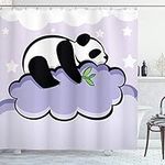 Ambesonne Panda Shower Curtain, Pan