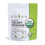 KOYAH - Organic USA Grown Celery Powder (1 Scoop = 1/4 Cup Fresh): 36 Servings, Freeze-dried, Whole-Stalk