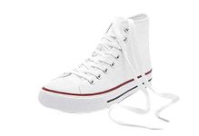 SPADE CLUB Stylish Trendy Lightweight Long Casual Sneaker Shoes for Girls & Womens Classic Casual Lace up Canvas for Womens White