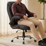 Frido 3D Posture Plus Ergonomic Chair | Adjustable Lumbar Support & 135° Recline | For Lumbar Pain & Posture Correction | Leather Chairs For Office Work, Home, Gaming | 150 kg Capacity (Premium Black)