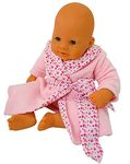 FRILLY LILY PINK FLEECE WRAP DRESSING GOWN FOR MED DOLLS AND BEARS 18-20 INCH [ 35-45CM ] DOLL NOT INCLUDED.TO FIT DOLLS SUCH AS 46 CM BABY ANNABELL AND BUILD A BEAR