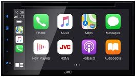 JVC KW-V660BT Apple CarPlay Android Auto DVD/CD Player w/ 6.8" Capacitive Touchscreen, Bluetooth Audio and Hands Free Calling, MP3 Player, Double DIN, 13-Band EQ, SiriusXM, AM/FM Car Radio