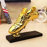 LNGODEHO Golden Football Goalkeeper Gloves Trophy Resin Winner’S Cup Crafts Best Gold Plated Soccer Award Model Cup Gift Fans League Souvenirs