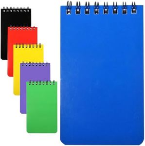 Lizbin Spiral Notebook, 6Pcs Small Notebooks, Pocket Notebook 3" x 5" Spiral Notepads, Top-Spiral Notebook Small Notepad, 6 Colored Mini Notebooks, 75 Sheets Per Notebook (6Pcs A7)