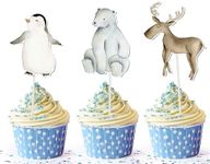 Arctic Animals Cupcake Toppers - Set of 10 | Perfect for Birthday and Baby Shower Decorations